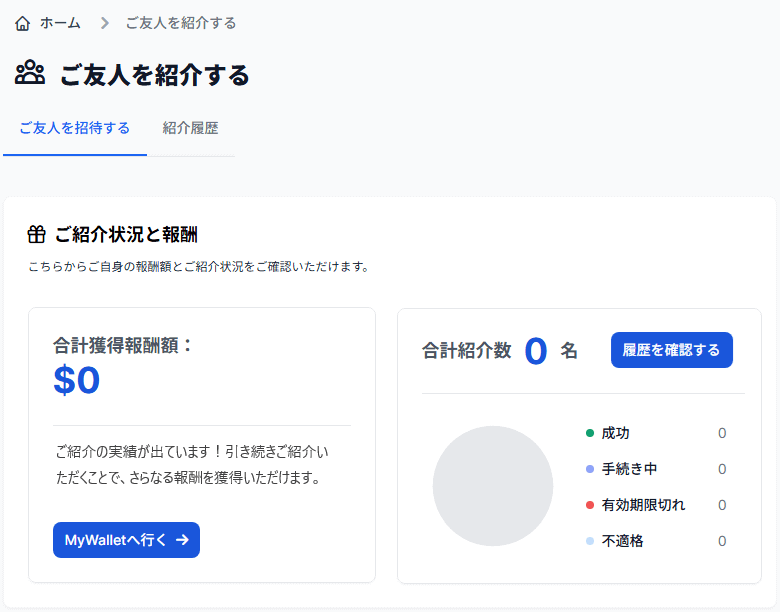 XM友人紹介状況の確認と報酬管理
