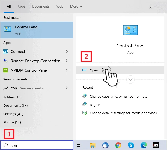 コントロールパネルを開く(Windows・VPSのMT4文字化け解決ステップ1)