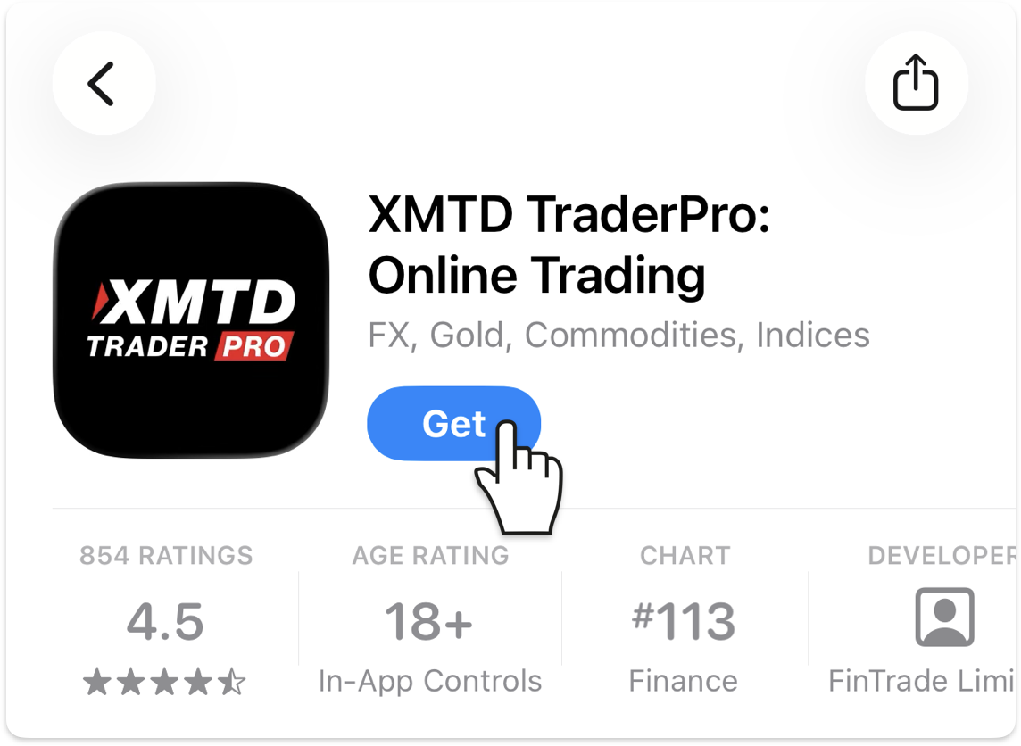 App StoreのXMTD TraderPro（XM公式アプリ）ダウンロード画面